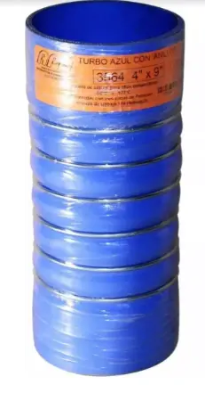 Manguera Universal Silicón Azul Temperaturas Con 6 Anillos